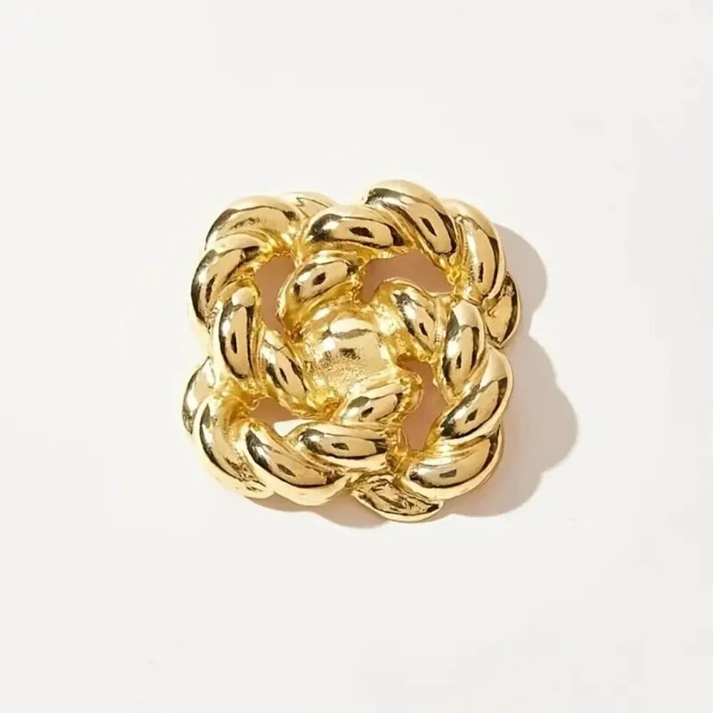 Zara Elegant Gold-Toned Chunky Knot Earrings 💕💕✨✨ with GIFT BOX 🎁